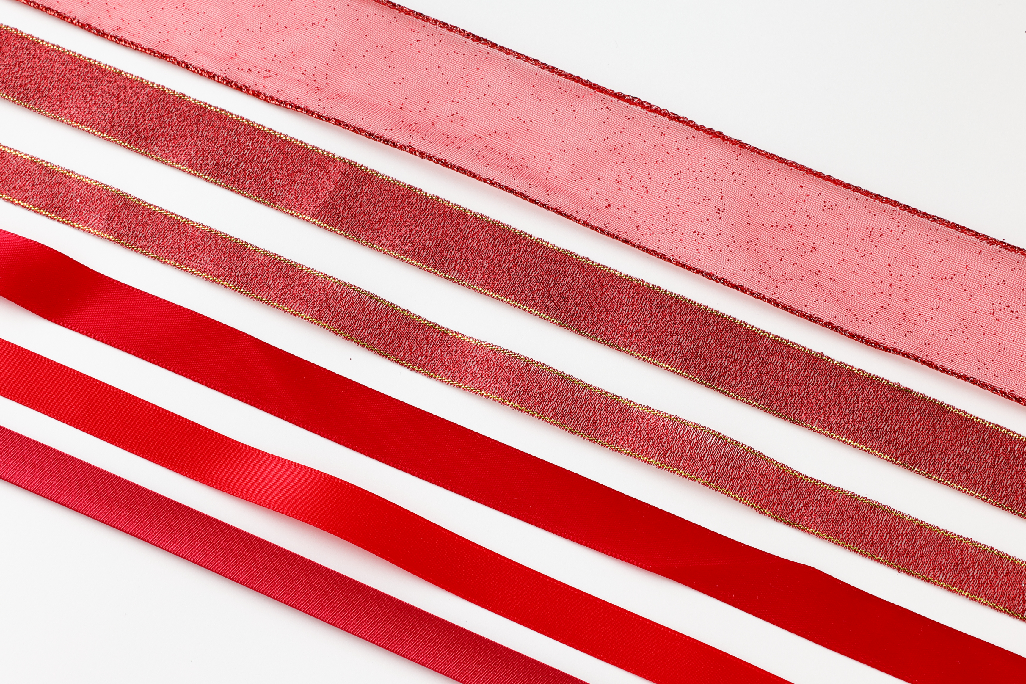 赤色リボン ６種類 各１本