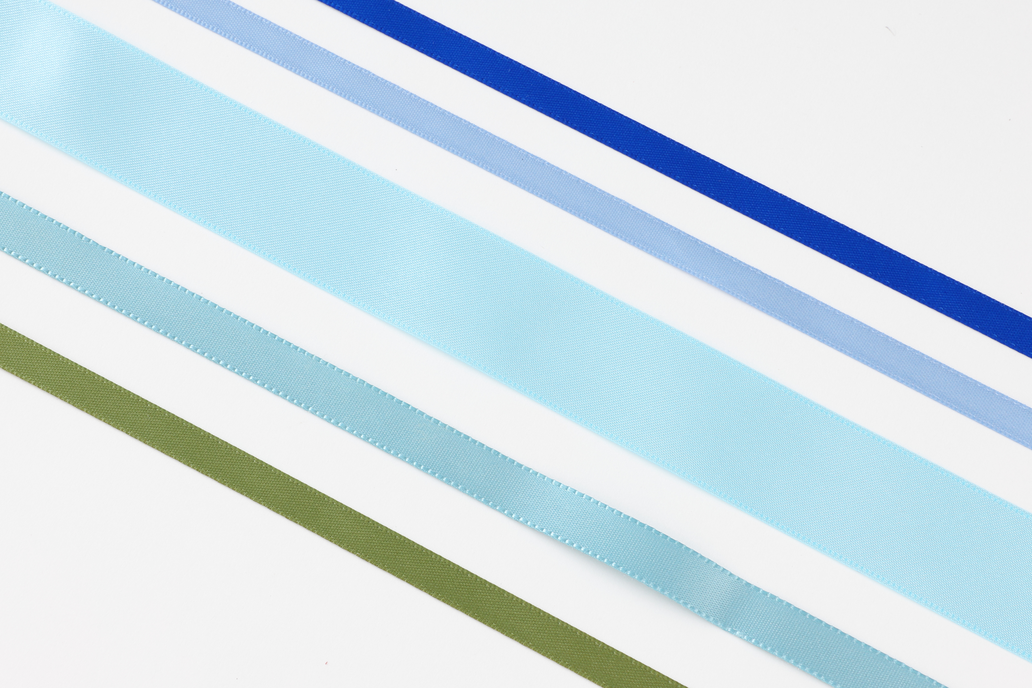 寒色系リボン ５種類 各１本